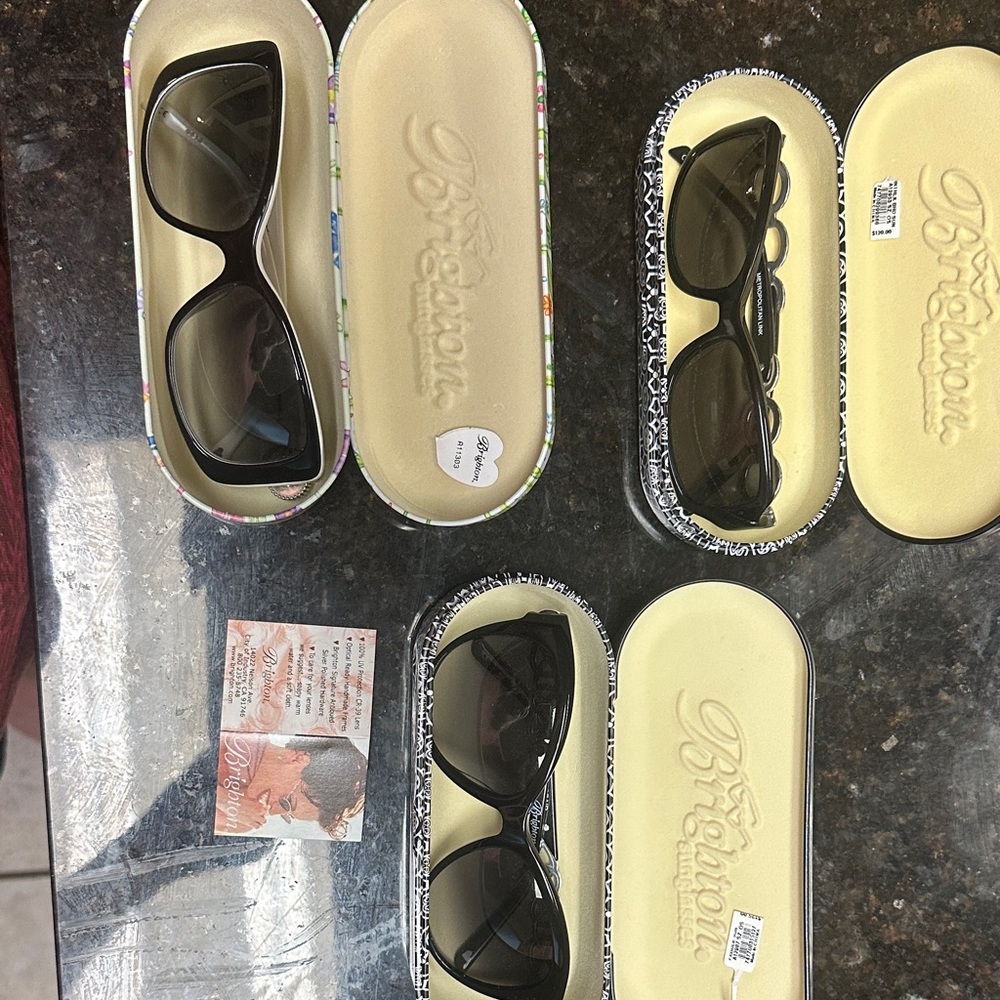 Brighton sunglasses -Trio with Cases excellent condition. $20 each 3 prs $60 - Picture 3 of 8